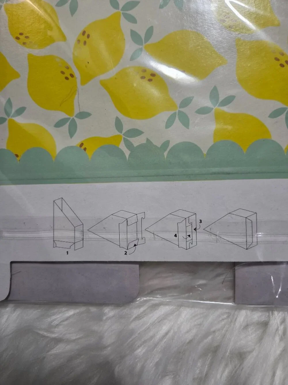 Jot Lemon Print Corrugated File Holder